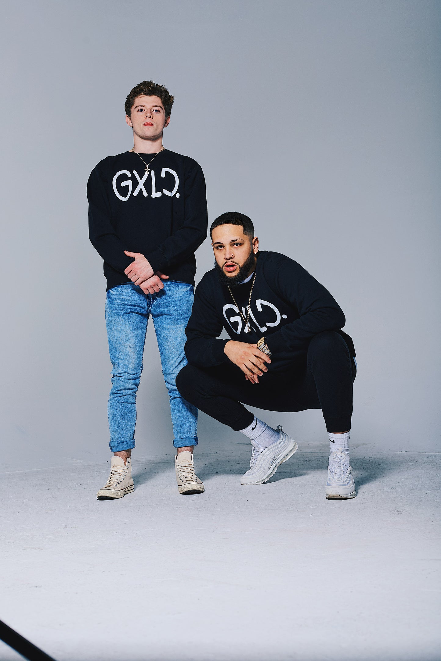 Black " FULLxMOON " Crewneck