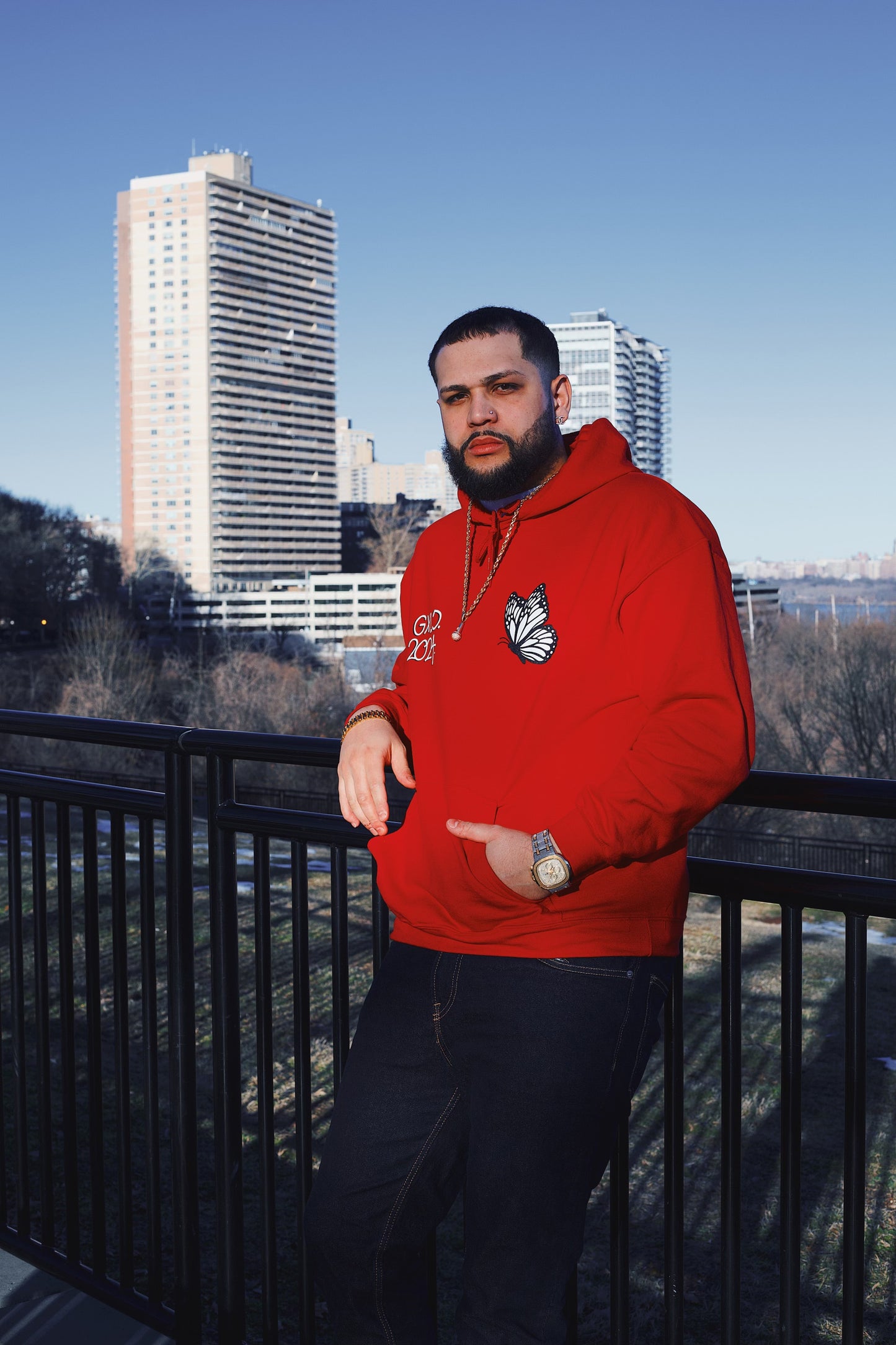 Red " Love Is Missing " Hoodie